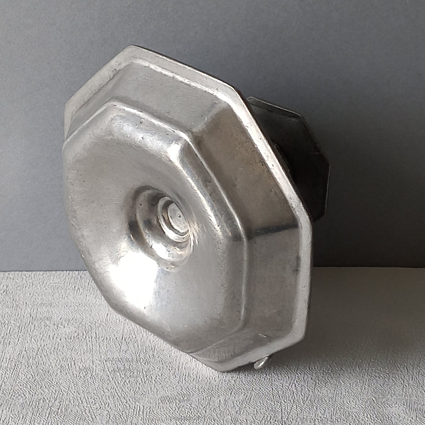 French Vintage Pewter Candle Holder, At Deco Style Chamber Stick
