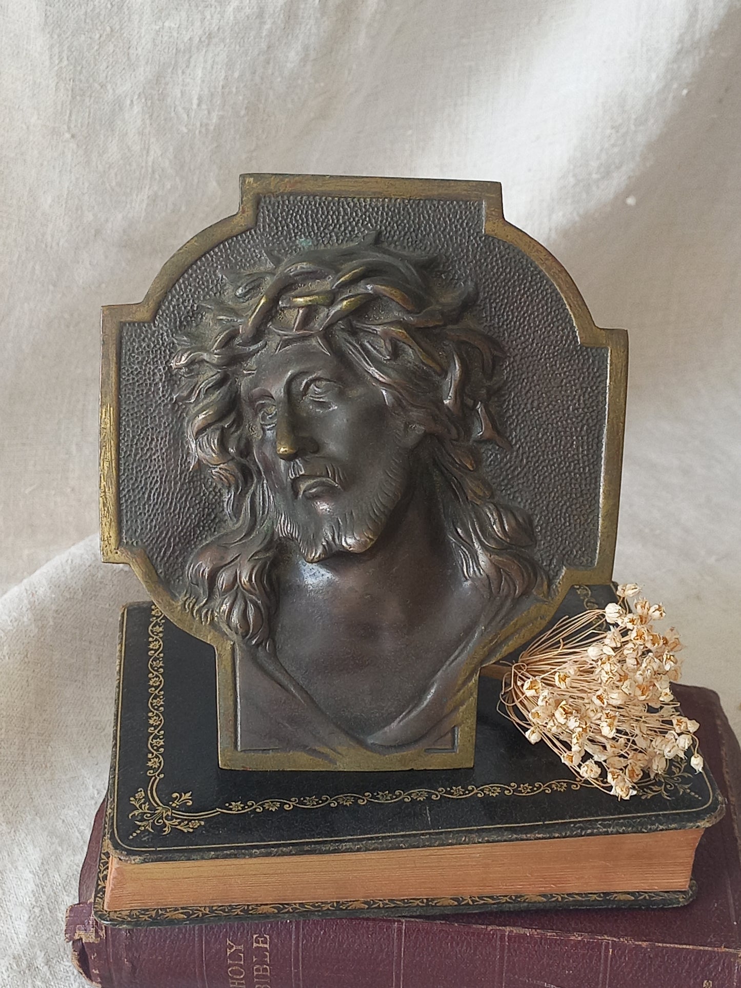 French Antique Jesus Christ Ornament Crucifix