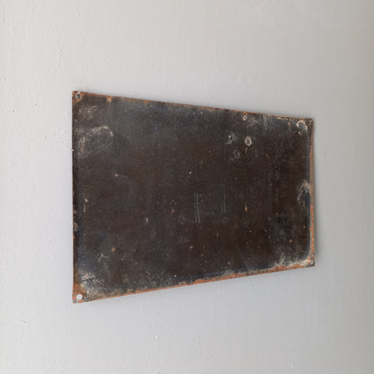 Original and very collectible, a French street name sign, 'Rue des Barrières' sauced at an antique market in south west France. These old dark blue (it's a darker blue than it appears in my photos) street signs with white text look super as pieces of home decor in French country home/shabby chic inspired interiors, man caves, commercial premises, industrial loft apartments, and many other locations.