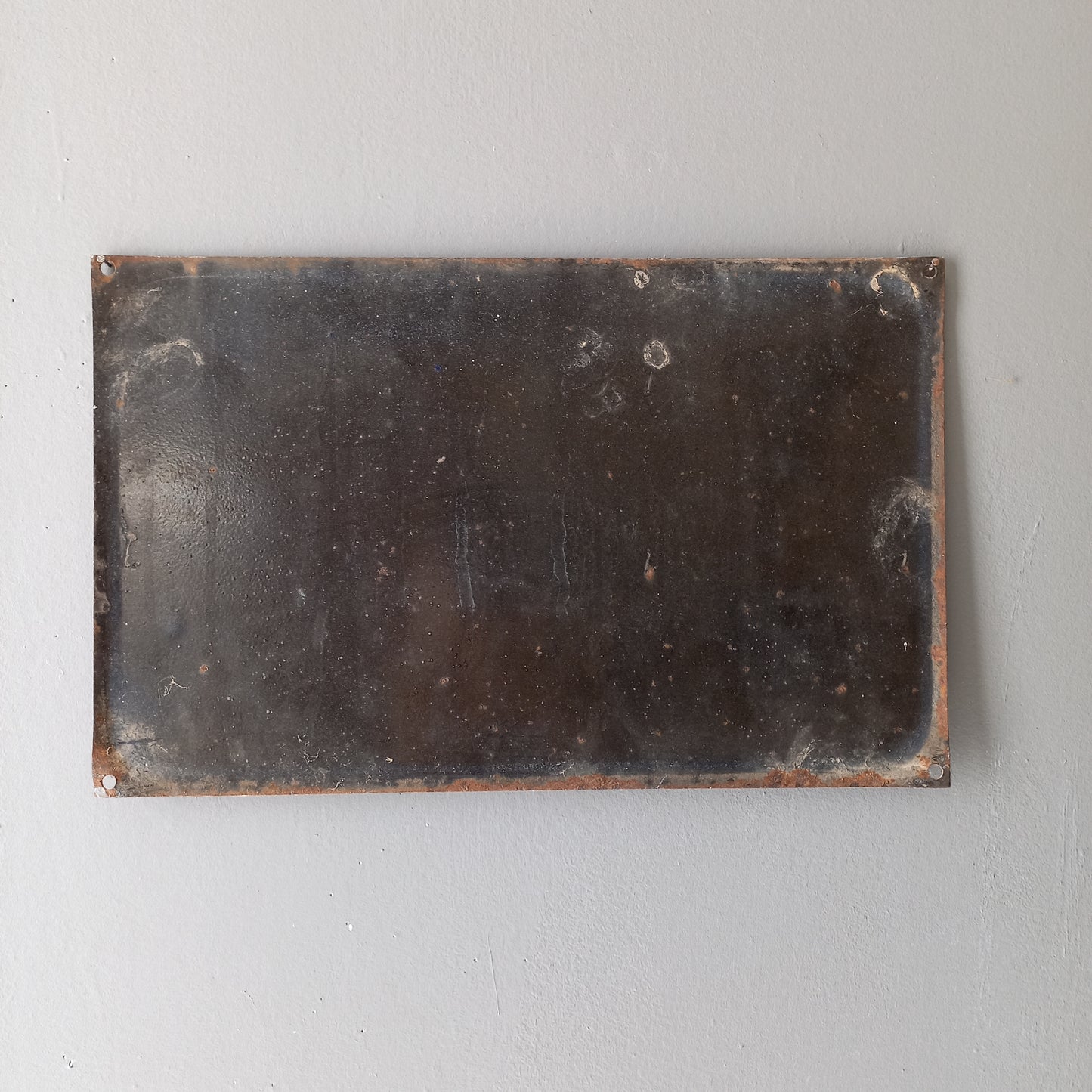 Original and very collectible, a French street name sign, 'Rue des Barrières' sauced at an antique market in south west France. These old dark blue (it's a darker blue than it appears in my photos) street signs with white text look super as pieces of home decor in French country home/shabby chic inspired interiors, man caves, commercial premises, industrial loft apartments, and many other locations.