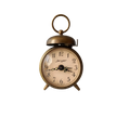 Vintage alarm clock by Jerger of Germany, miniature mechanical clock