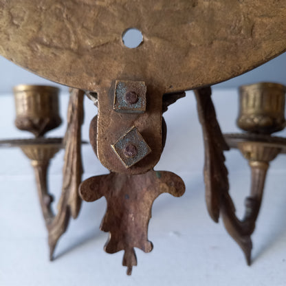 Antique wall mounted decorative candle sconce