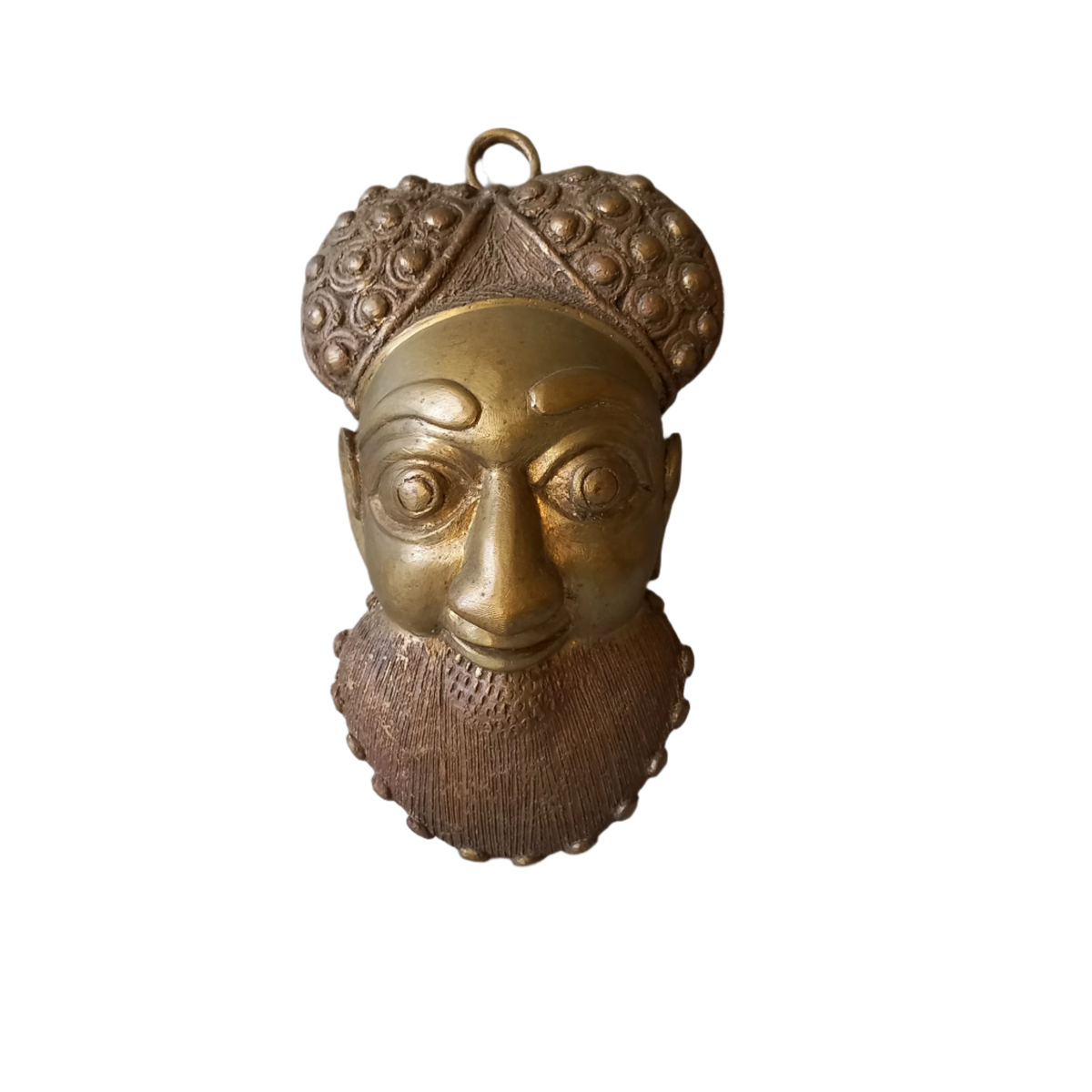 Small Decorative Vintage Metal Tribal Mask