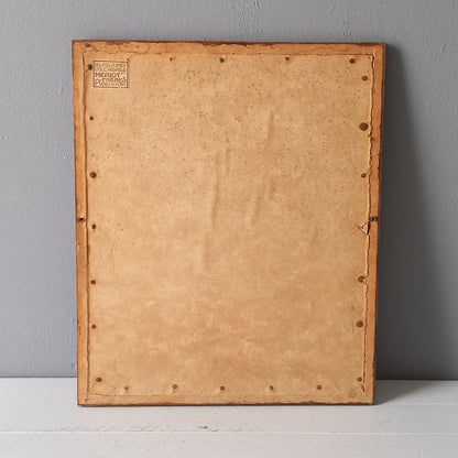 A French vintage drawing of two cute cats or kittens who look like they're planning to be naughty with their owner's ball of wool, a naive piece of art although none-the-less very charming indeed. It appears to be an original drawing, although I haven't opened up the back as it's well sealed with the original French framer's label. The drawing has been signed by the artist.