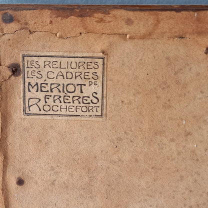 A French vintage drawing of two cute cats or kittens who look like they're planning to be naughty with their owner's ball of wool, a naive piece of art although none-the-less very charming indeed. It appears to be an original drawing, although I haven't opened up the back as it's well sealed with the original French framer's label. The drawing has been signed by the artist.