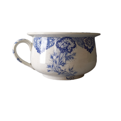 Antique ironstone chamber pot, french potty, ironstone planter or plant pot holder