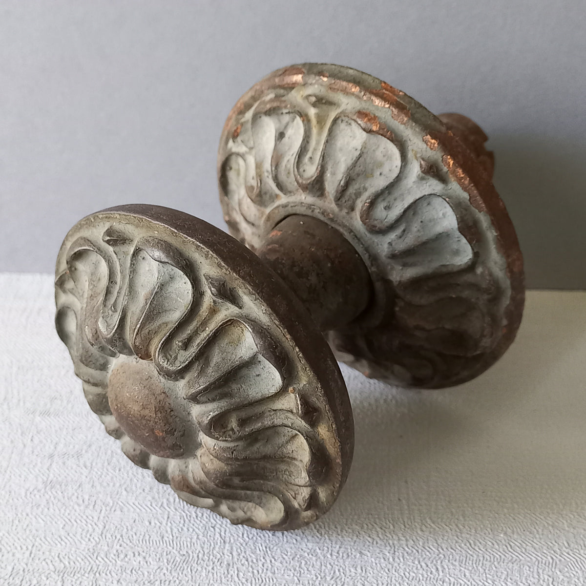 French antique decorative door pull from France, door hardware