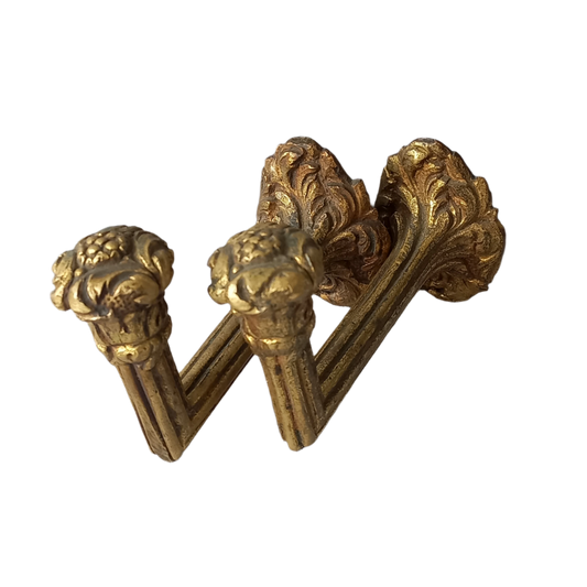 Antique brass curtain hold backs from France