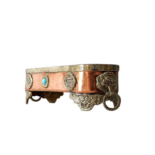 Small vintage copper tray, key dish, potpourri tray