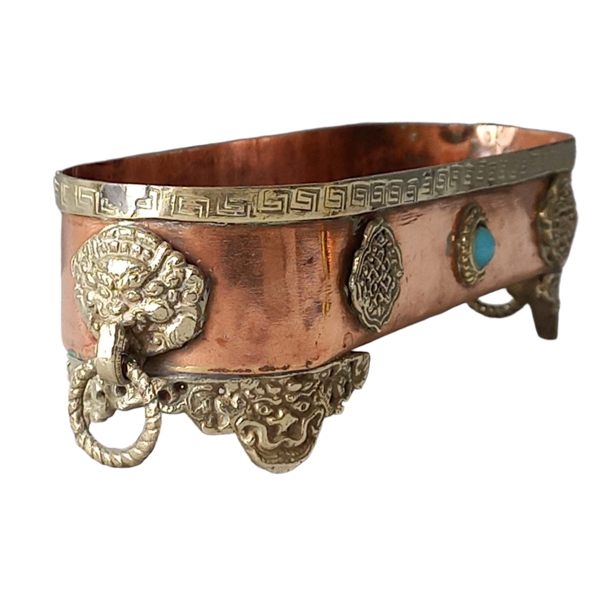 Small vintage copper tray, key dish, potpourri tray