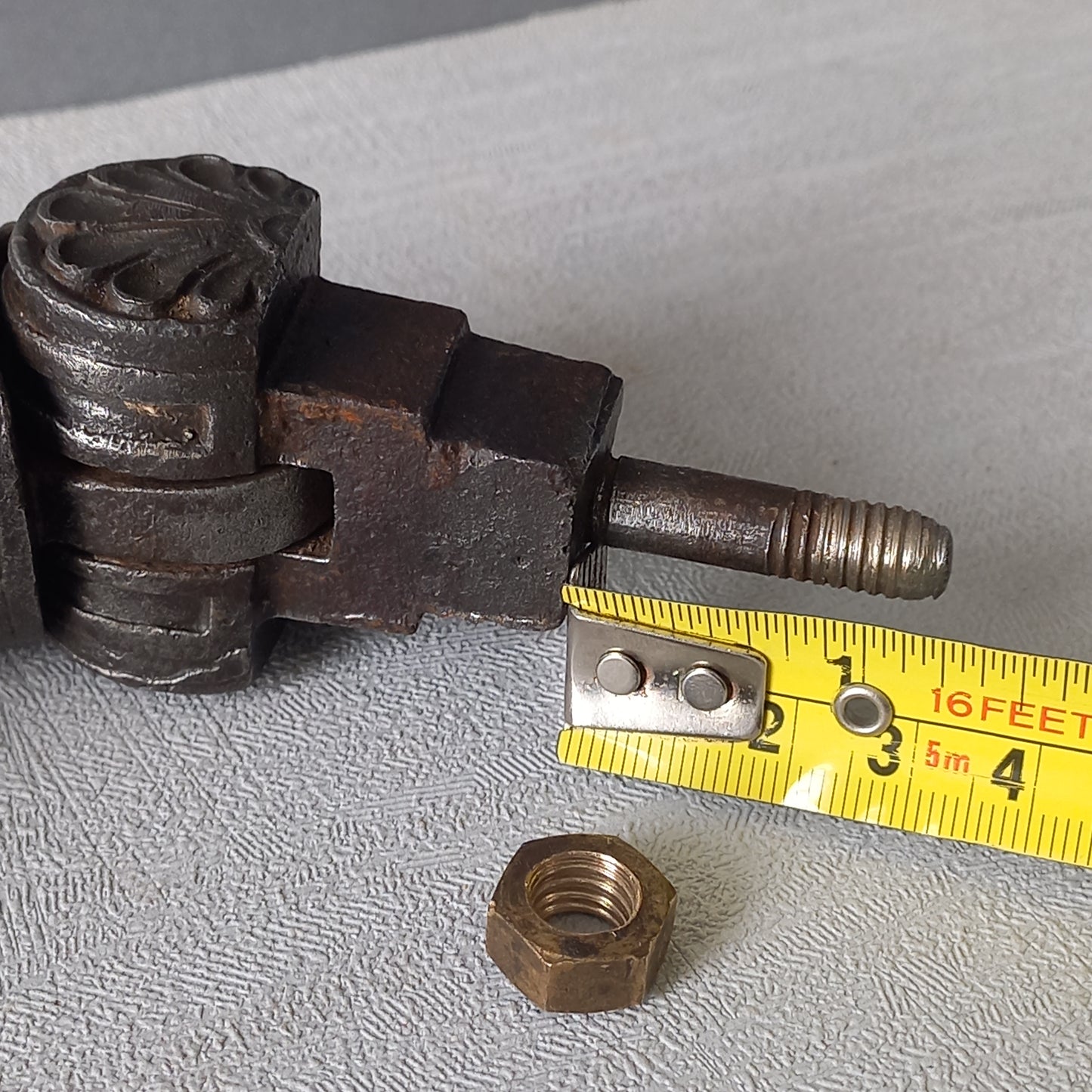 French antique female hand door knocker made from cast iron