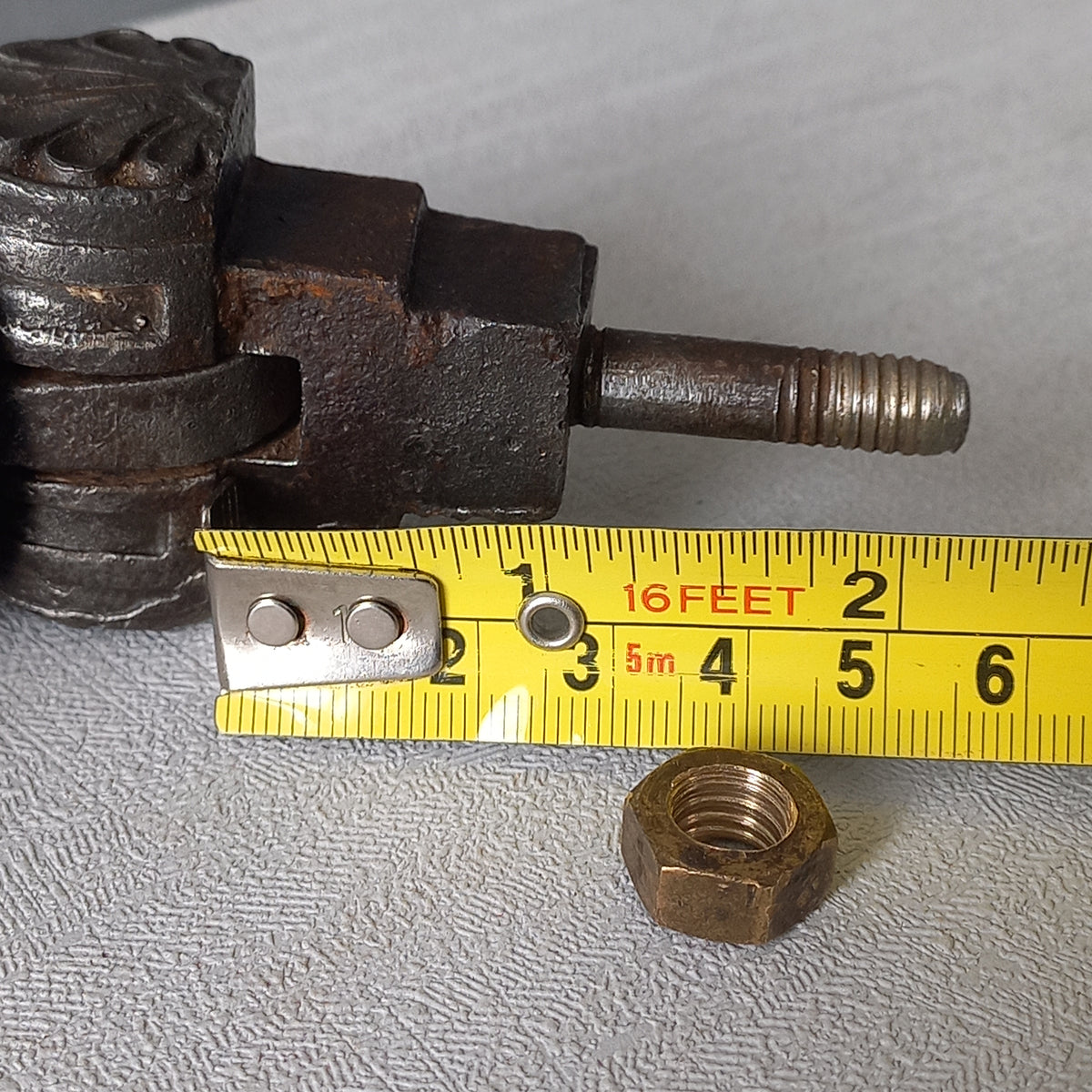 French antique female hand door knocker made from cast iron