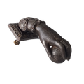 French antique female hand door knocker made from cast iron