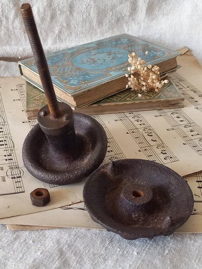 An original French antique decorative cast iron door pull, a heavy and beautiful piece of door decor which will make the finishing touch to your door.