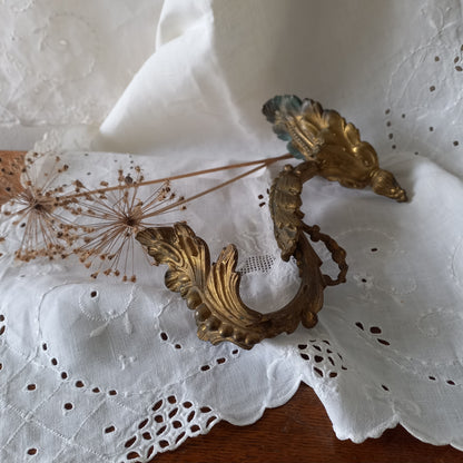 Decorative antique bronze curtain hold back