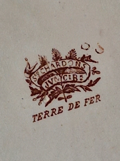 maker's mark for antique French ironstone platter