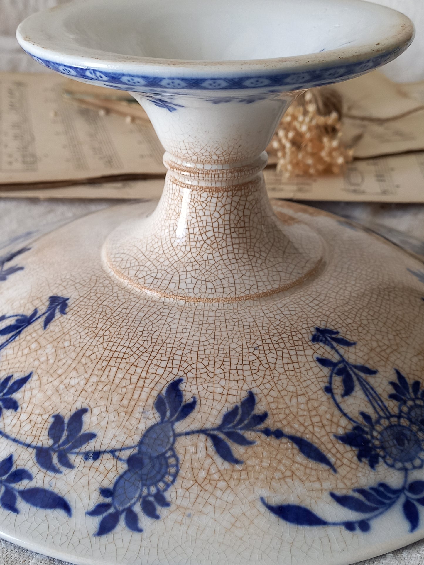 antique English ceramic compote/footed dish by Minton