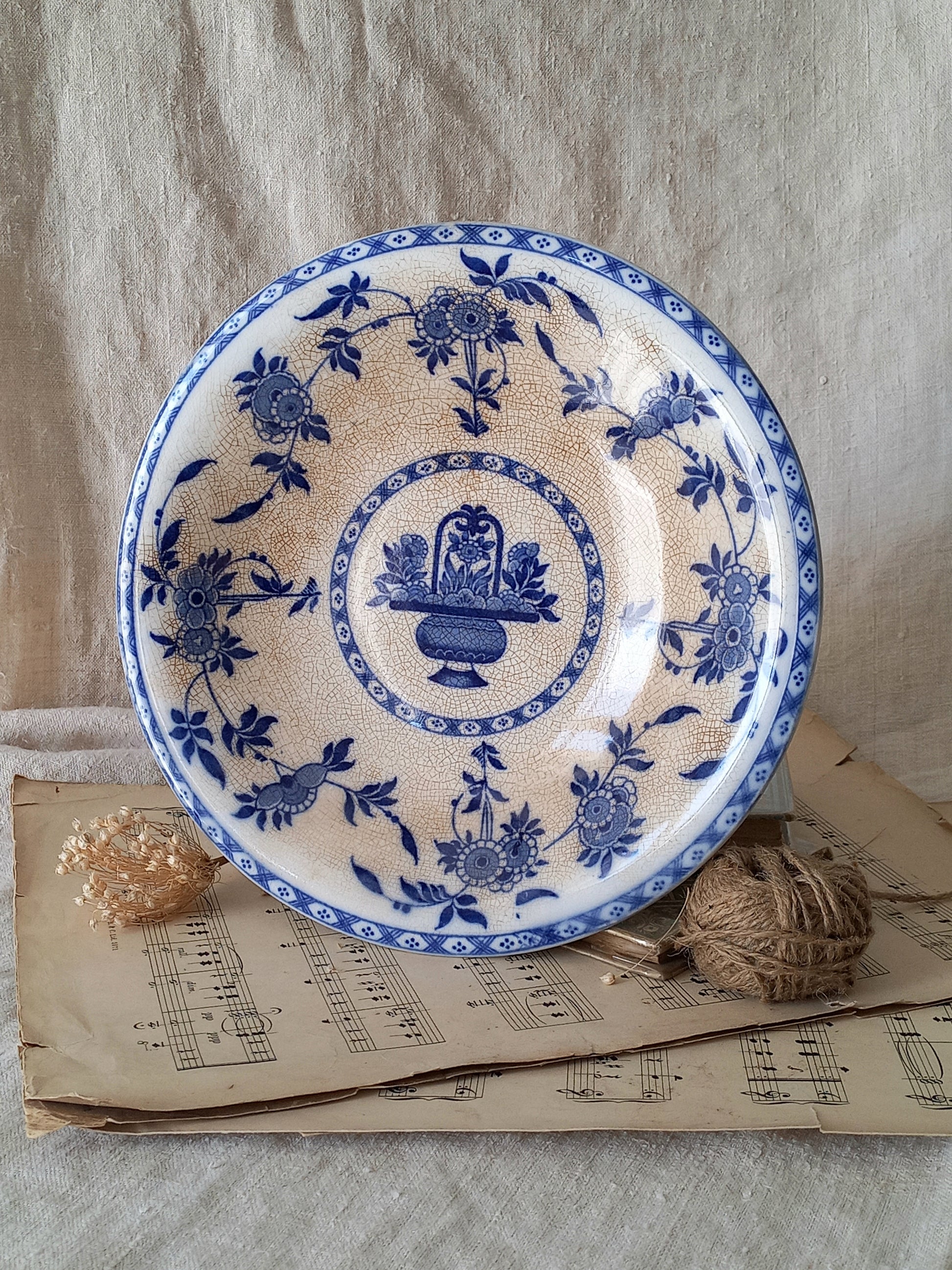 antique English ceramic compote/footed dish by Minton