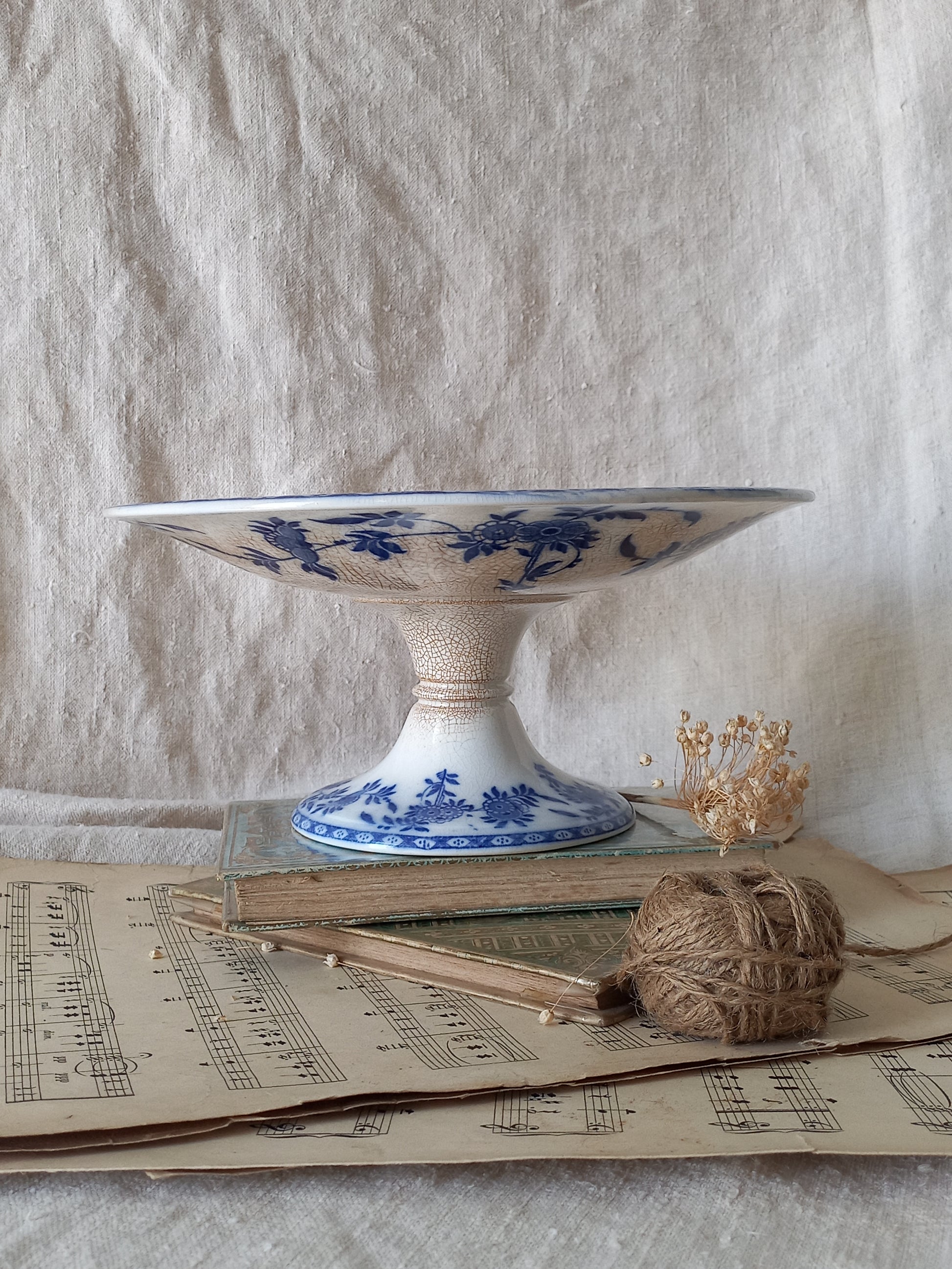 antique English ceramic compote/footed dish by Minton