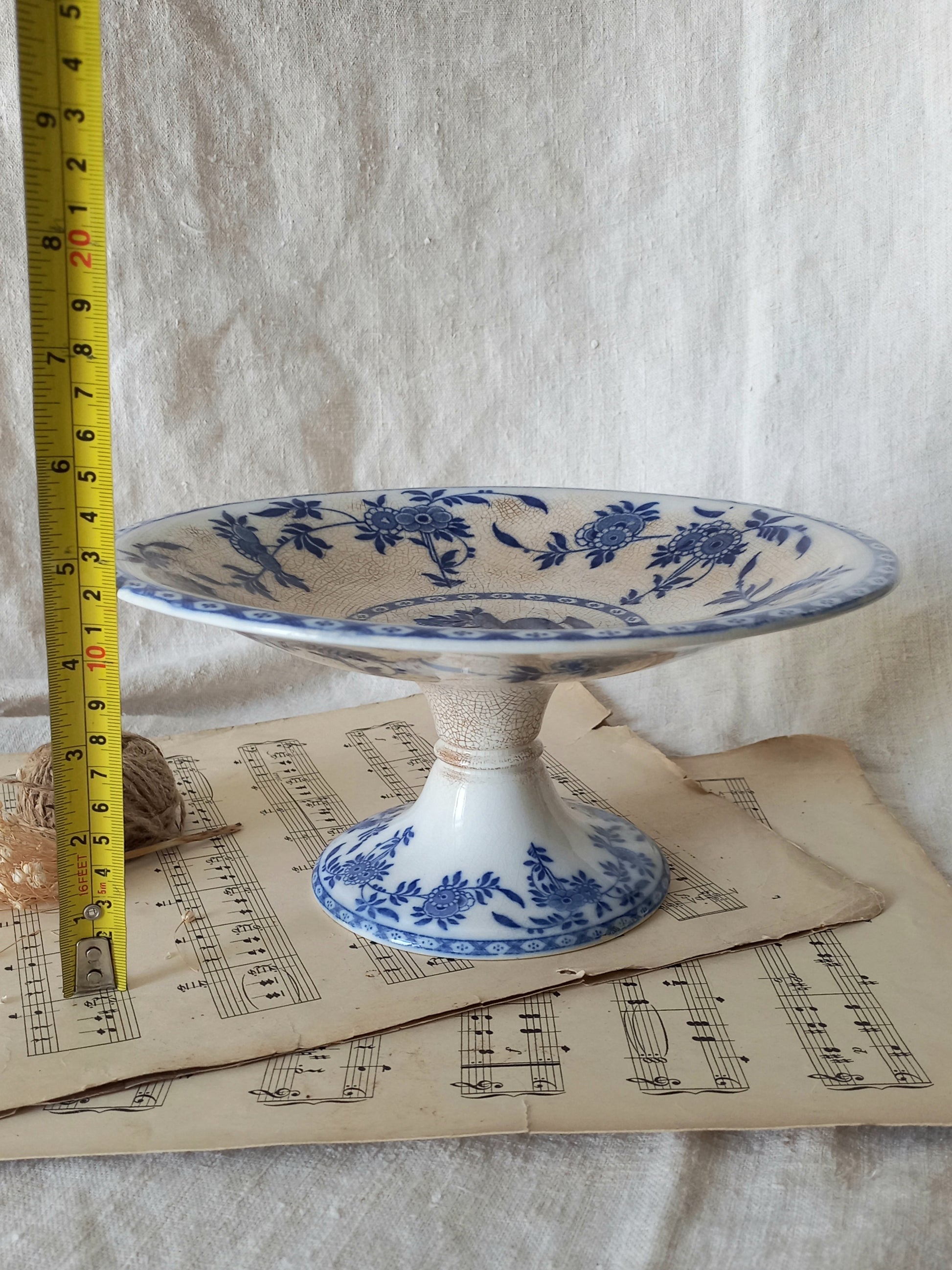 antique English ceramic compote/footed dish by Minton