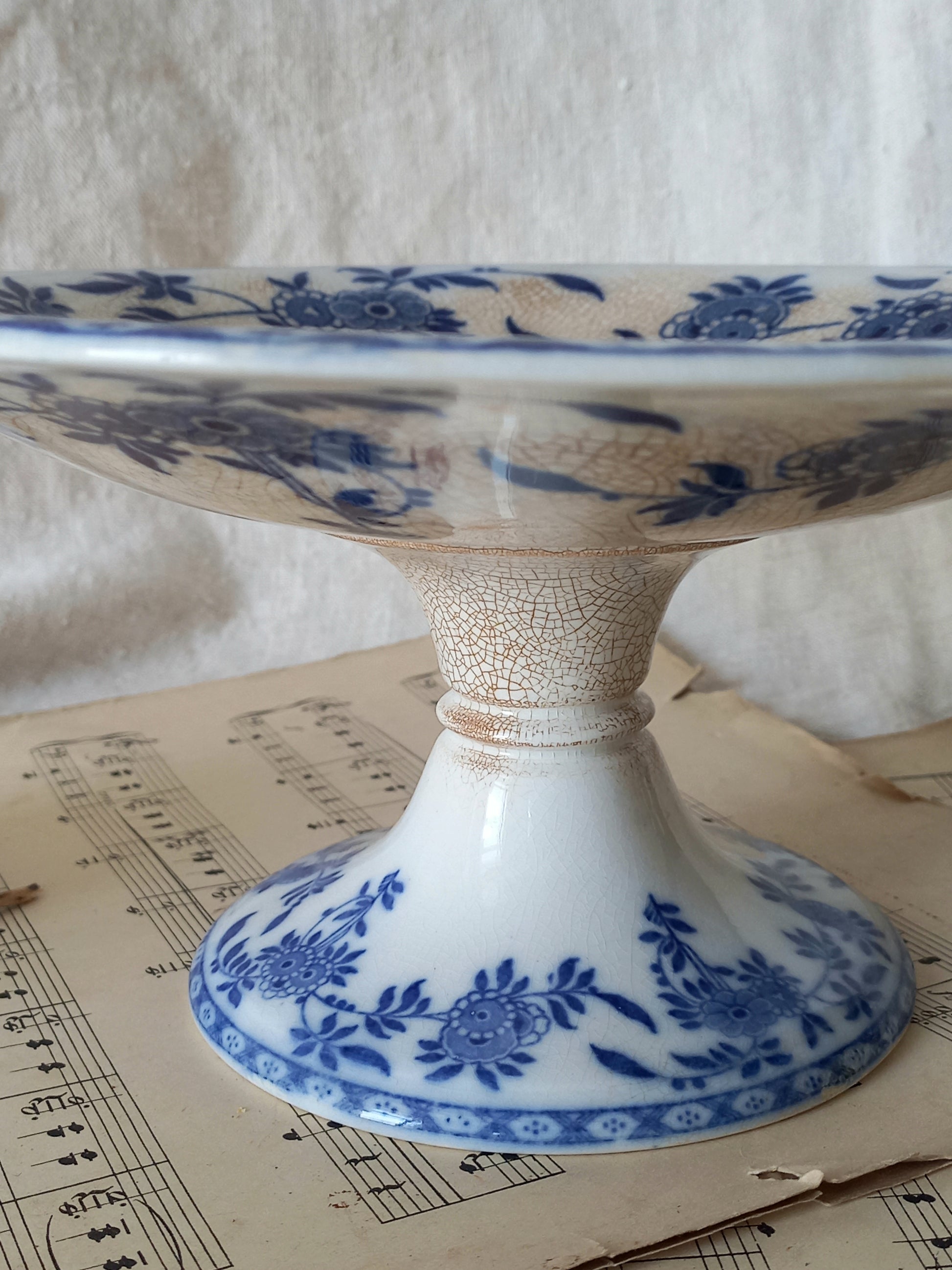 antique English ceramic compote/footed dish by Minton