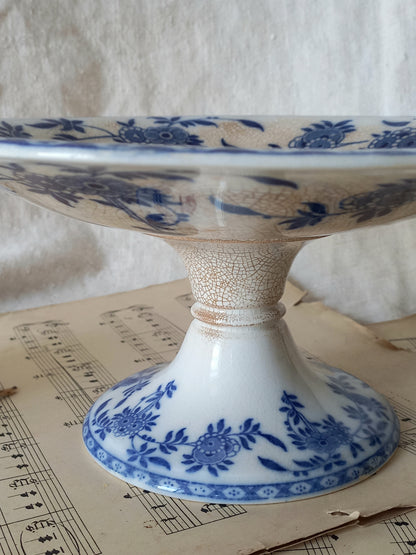 antique English ceramic compote/footed dish by Minton