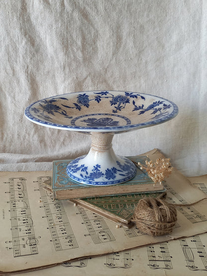 antique English ceramic compote/footed dish by Minton