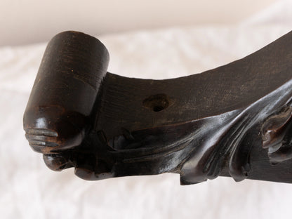 French Antique Carved Wooden Pediment, Architectural Salvage, Chateau Chic