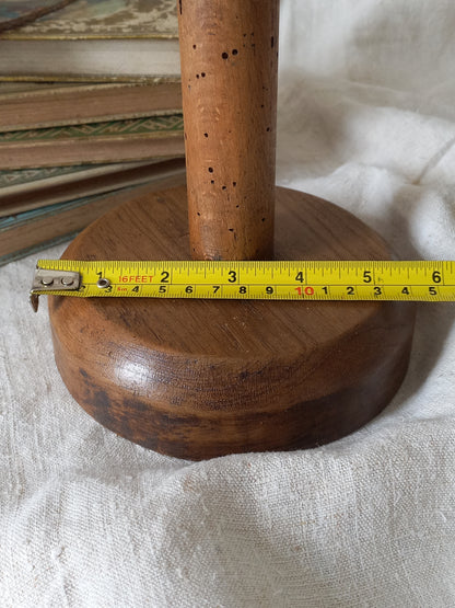 A beautiful French vintage/antique wooden hat stand/milliner's stand. This hand-made hat stand is a short, solid and sturdy piece with some good weight to it that will make a great piece of home decor in any interior, especially those inspired by rustic, country and farmhouse decor.