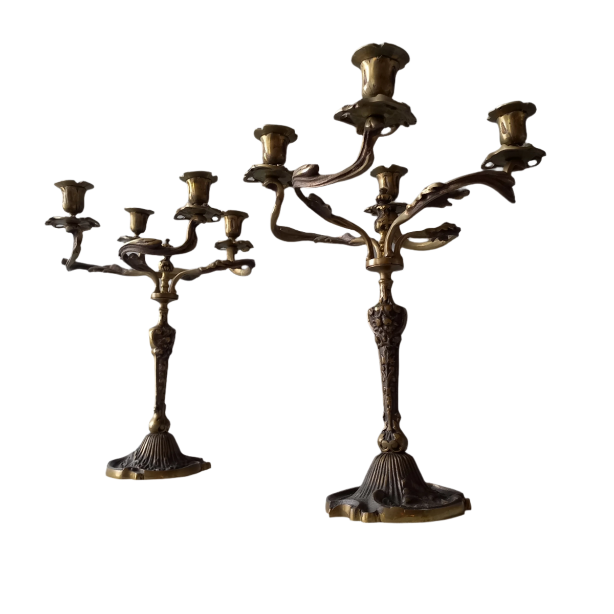 LARGE vintage candle holders, art nouveau style