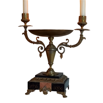 French antique double candle holder for two candles