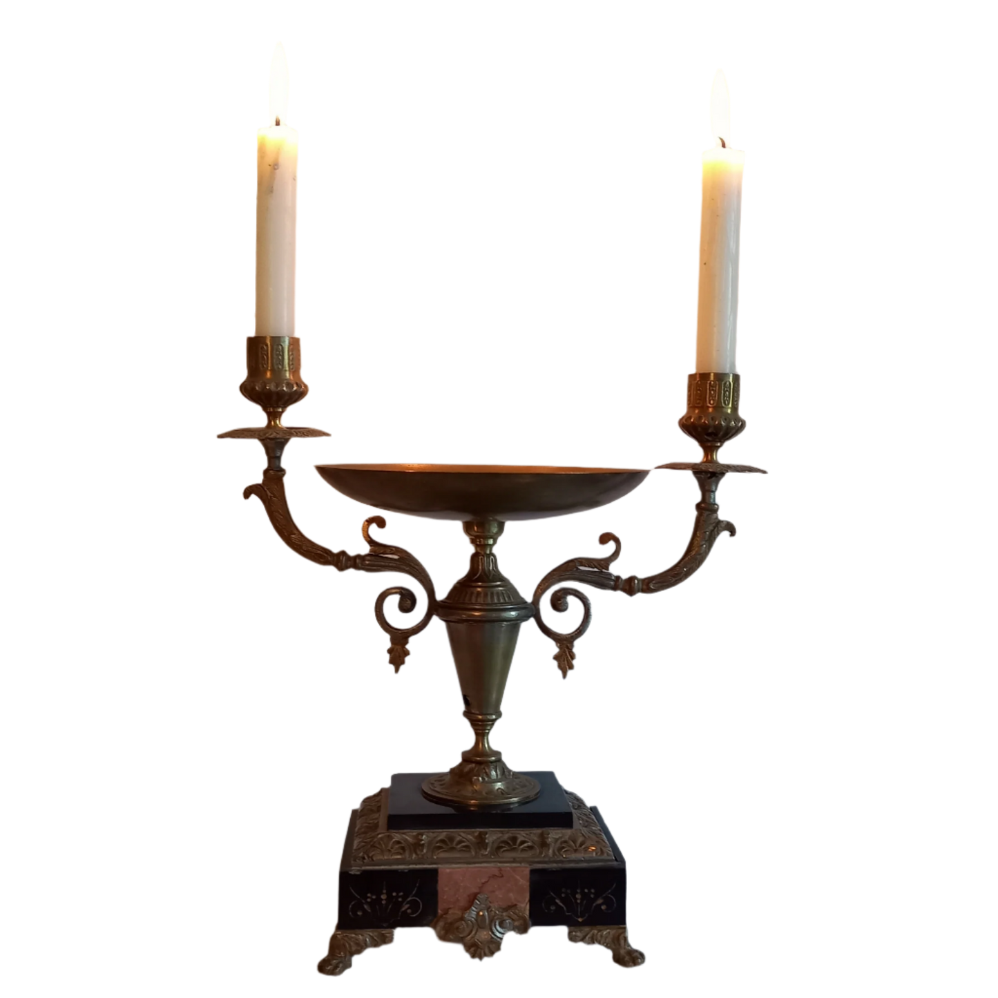 French antique double candle holder for two candles