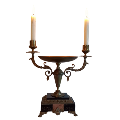 French antique double candle holder for two candles