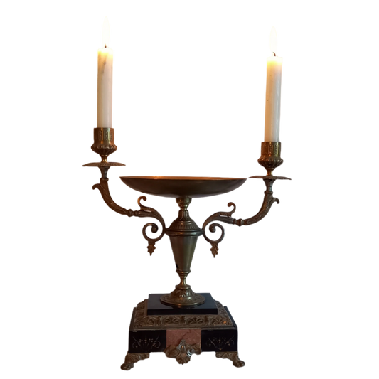 French antique double candle holder for two candles