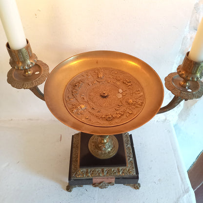French antique double candle holder for two candles