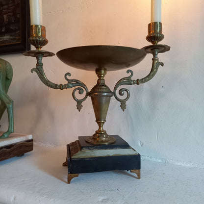 French antique double candle holder for two candles