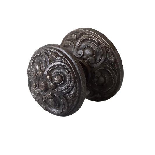 French antique decorative cast iron door pull