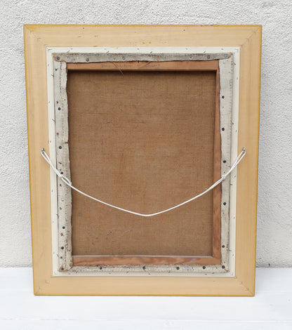 Original large French vintage/antique still life painting on canvas created with confident, thick oil paint and presented within a suitable although more modern frame - a beautiful piece of original art. On the back of the canvas frame someone has written 'Denis Bruneau ou Brunaud', so I assume he's the artist although I cannot see a signature to confirm this. In summary a really beautiful piece of original art bought at a French auction.