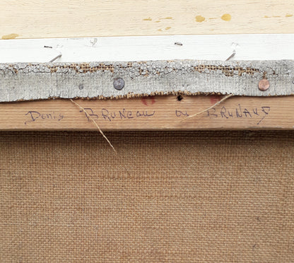 Original large French vintage/antique still life painting on canvas created with confident, thick oil paint and presented within a suitable although more modern frame - a beautiful piece of original art. On the back of the canvas frame someone has written 'Denis Bruneau ou Brunaud', so I assume he's the artist although I cannot see a signature to confirm this. In summary a really beautiful piece of original art bought at a French auction.