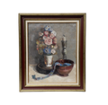 Original large French vintage/antique still life painting on canvas created with confident, thick oil paint and presented within a suitable although more modern frame - a beautiful piece of original art. On the back of the canvas frame someone has written 'Denis Bruneau ou Brunaud', so I assume he's the artist although I cannot see a signature to confirm this. In summary a really beautiful piece of original art bought at a French auction.