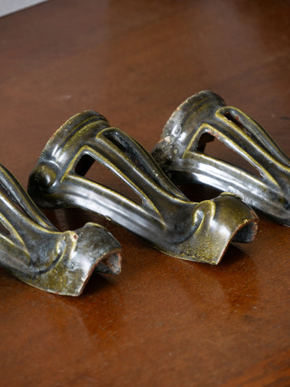 French Antique Metal Bath or Furniture Feet, Architectural Salvage