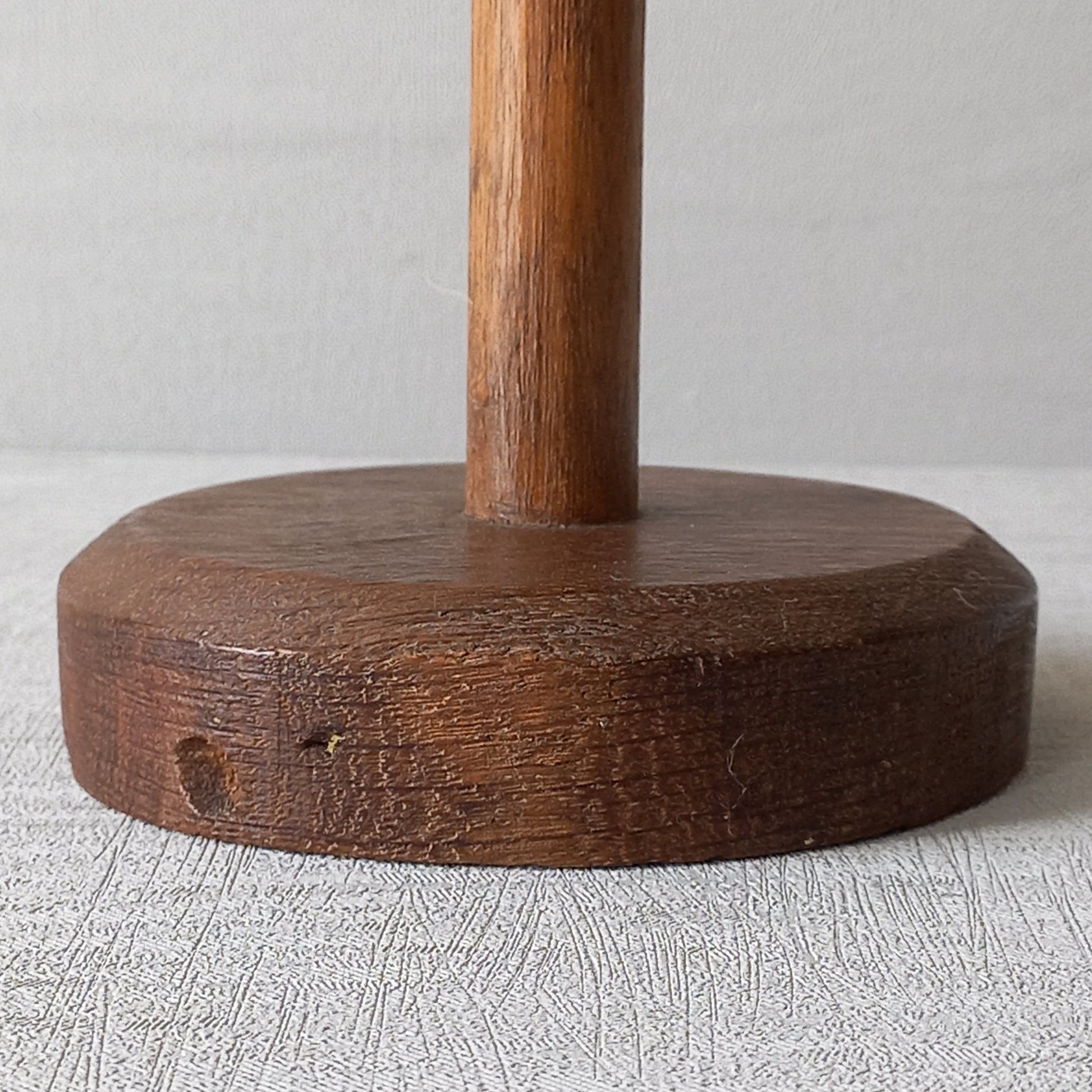 A sturdy French vintage wooden hat stand which will be great for displaying your hats, helmets and wigs, etc. In summary, a nice authentic vintage piece from France.