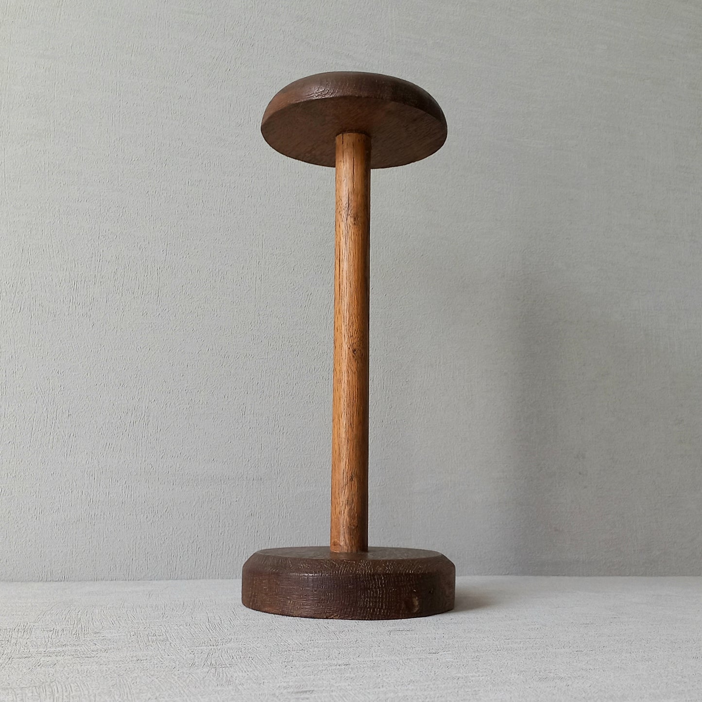 A sturdy French vintage wooden hat stand which will be great for displaying your hats, helmets and wigs, etc. In summary, a nice authentic vintage piece from France.