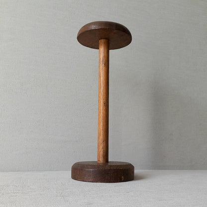 A sturdy French vintage wooden hat stand which will be great for displaying your hats, helmets and wigs, etc. In summary, a nice authentic vintage piece from France.
