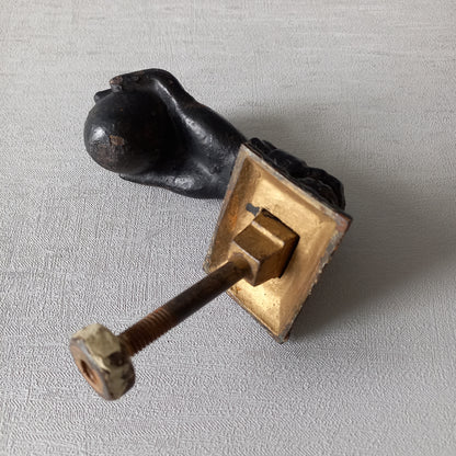French antique female hand door knocker made from cast iron