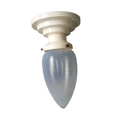 Art Deco Milk Glass Lamp Shade and Holder
