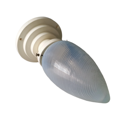 Art deco ceiling light with milk glass lamp shade, French vintage lighting