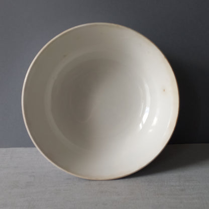 Ironstone fruit bowl with rose pattern by Sarreguemines