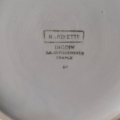 Ironstone fruit bowl with rose pattern by Sarreguemines