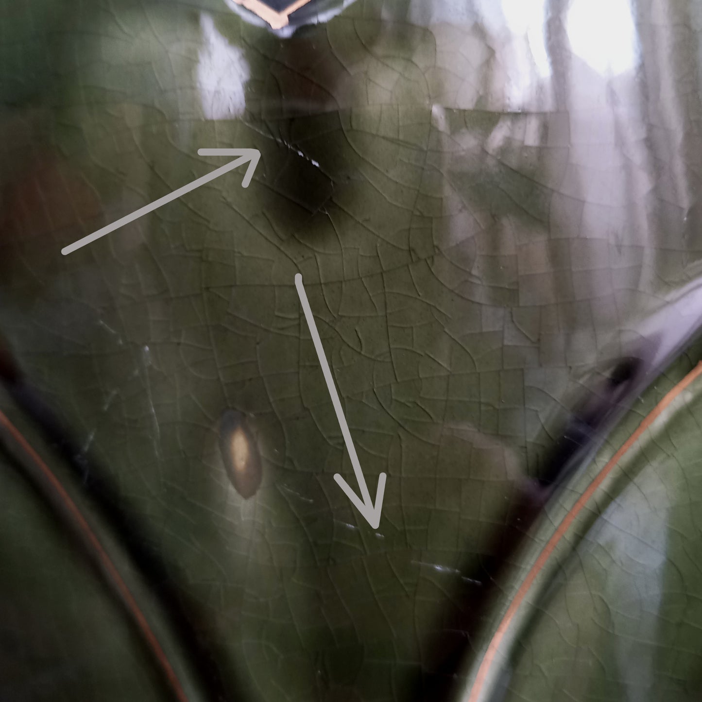 Antique art nouveau decorative planter with Iris flower by Gustave de Bruyn of Fives Lille